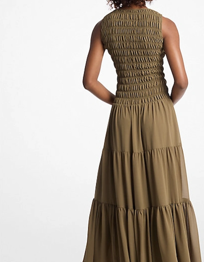Smocked Georgette Tank Dress