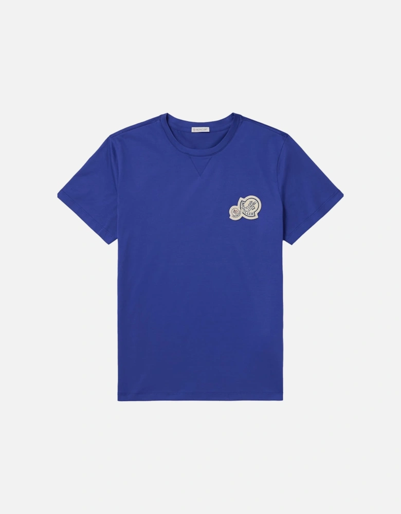 Double Patch Logo T-Shirt Blue