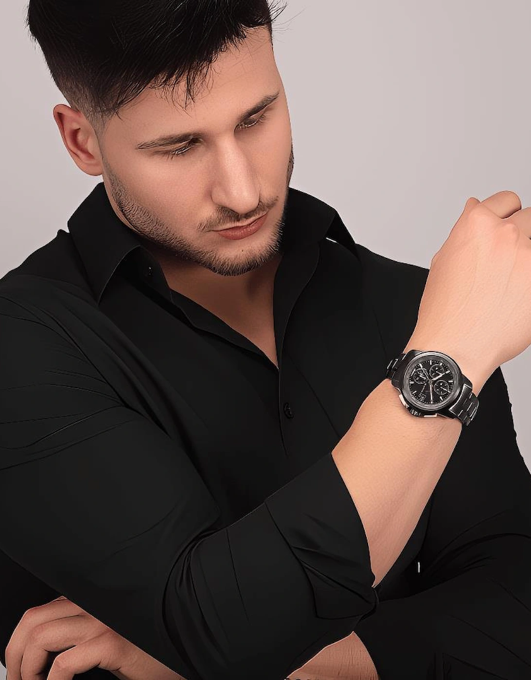 R8873645001 Successo Chronograph Black Dial Men's Watch