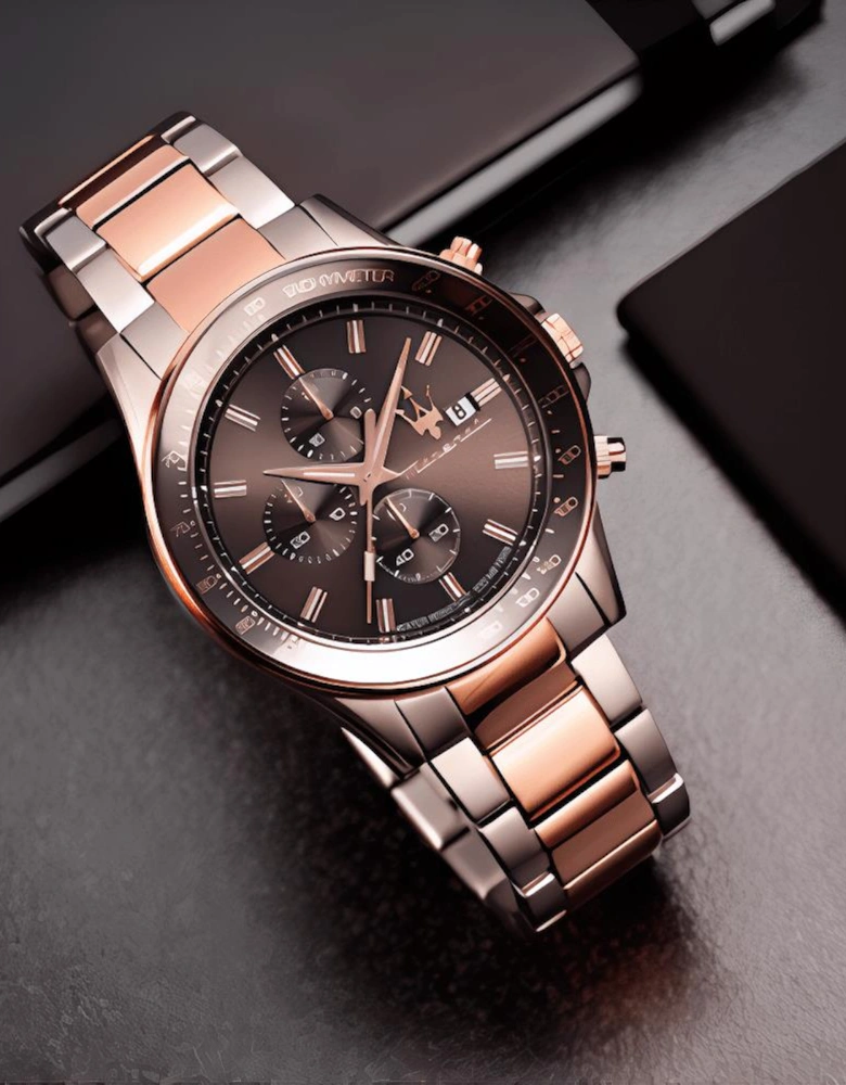 R8873640014 Sfida Chronograph Black Dial Two-Tone Men's Watch
