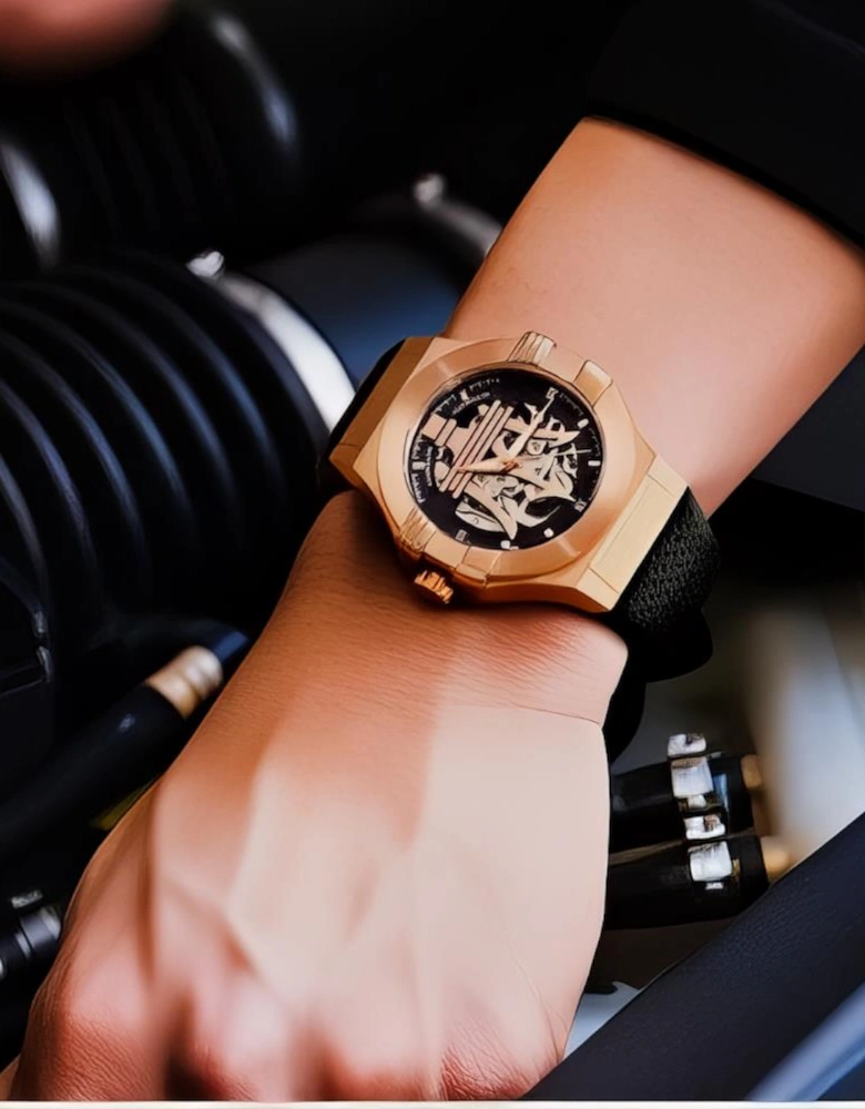 R8821108025 Automatic Skeleton Dial Rose Gold Men's Watch