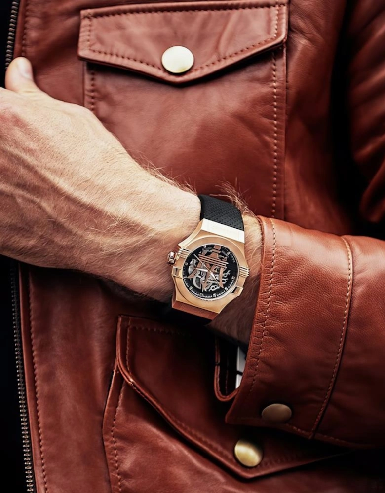 R8821108025 Automatic Skeleton Dial Rose Gold Men's Watch