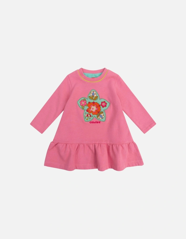 Girls Pink Jumper Dress