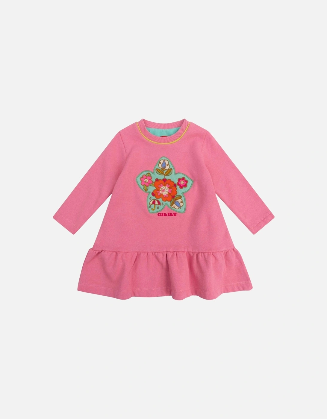 Girls Pink Jumper Dress, 5 of 4