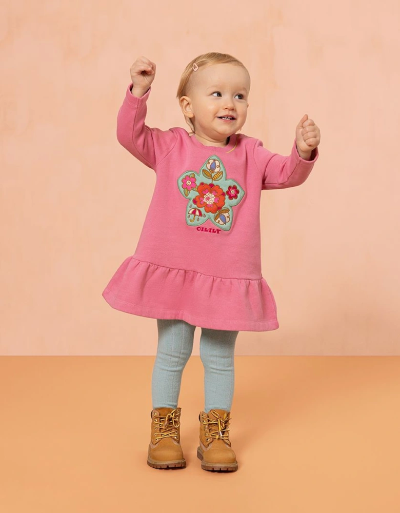 Girls Pink Jumper Dress