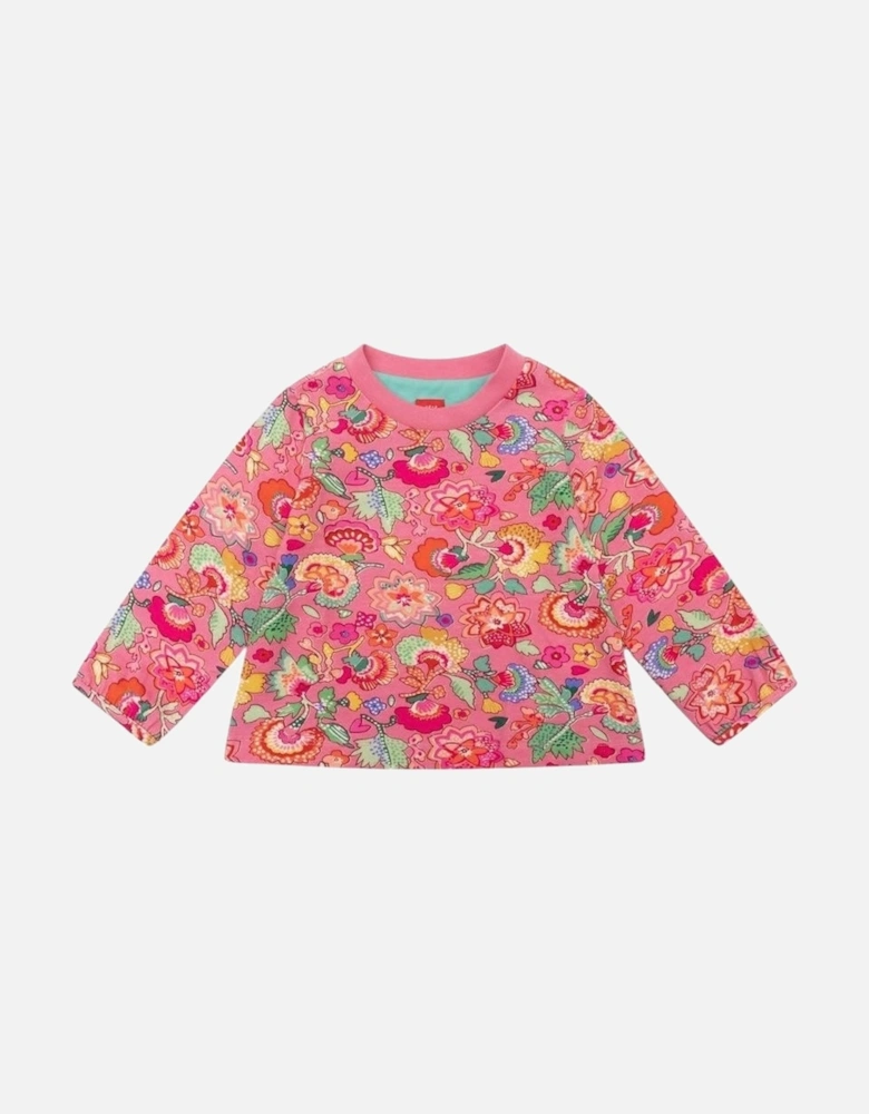 Girls Pink Floral Top