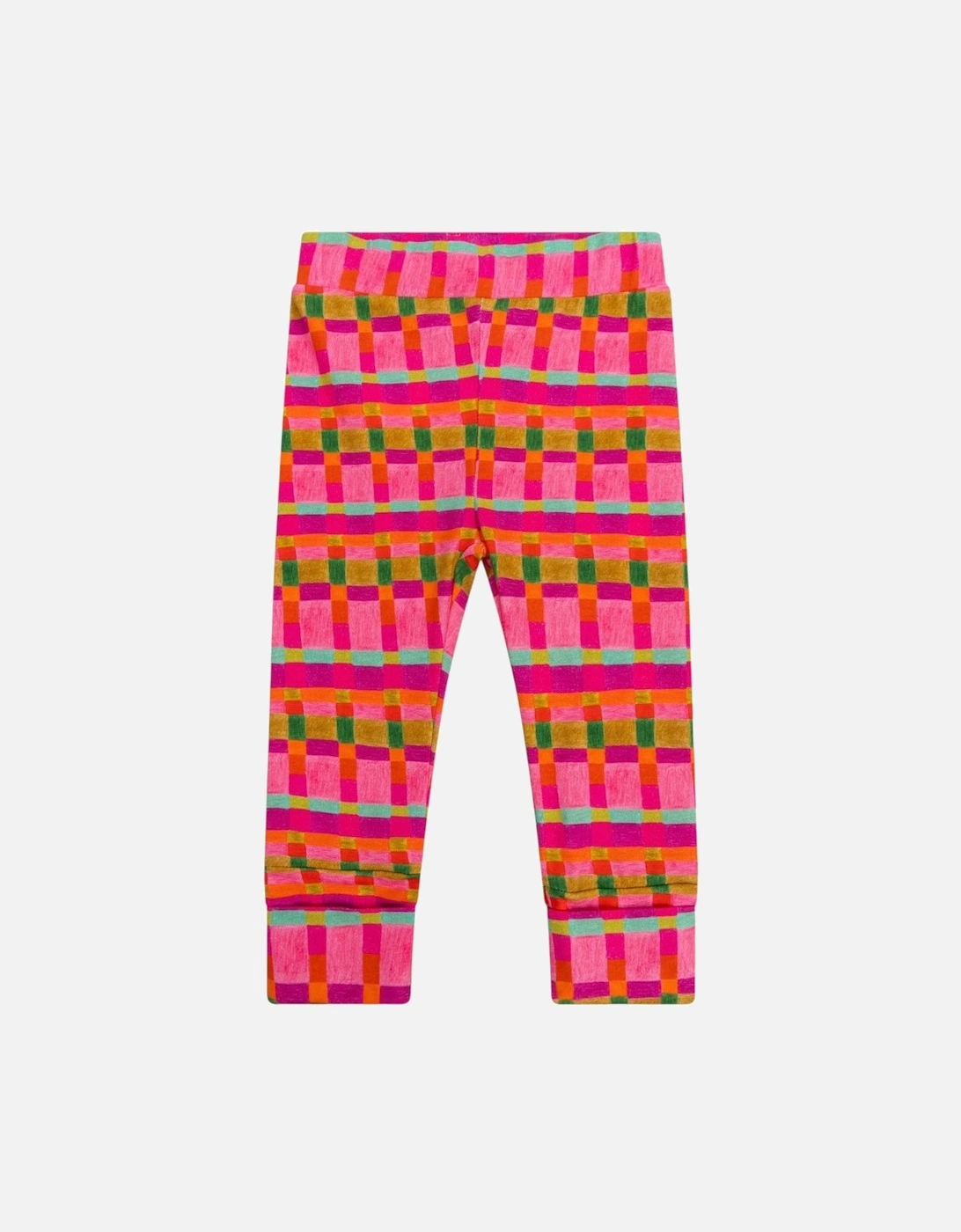 Girls Multicoloured Print Leggings, 4 of 3