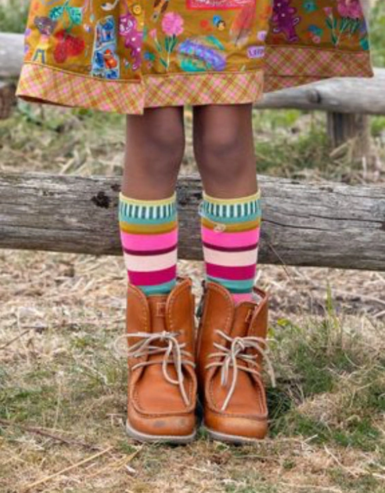Girls Multicoloured Knee Socks
