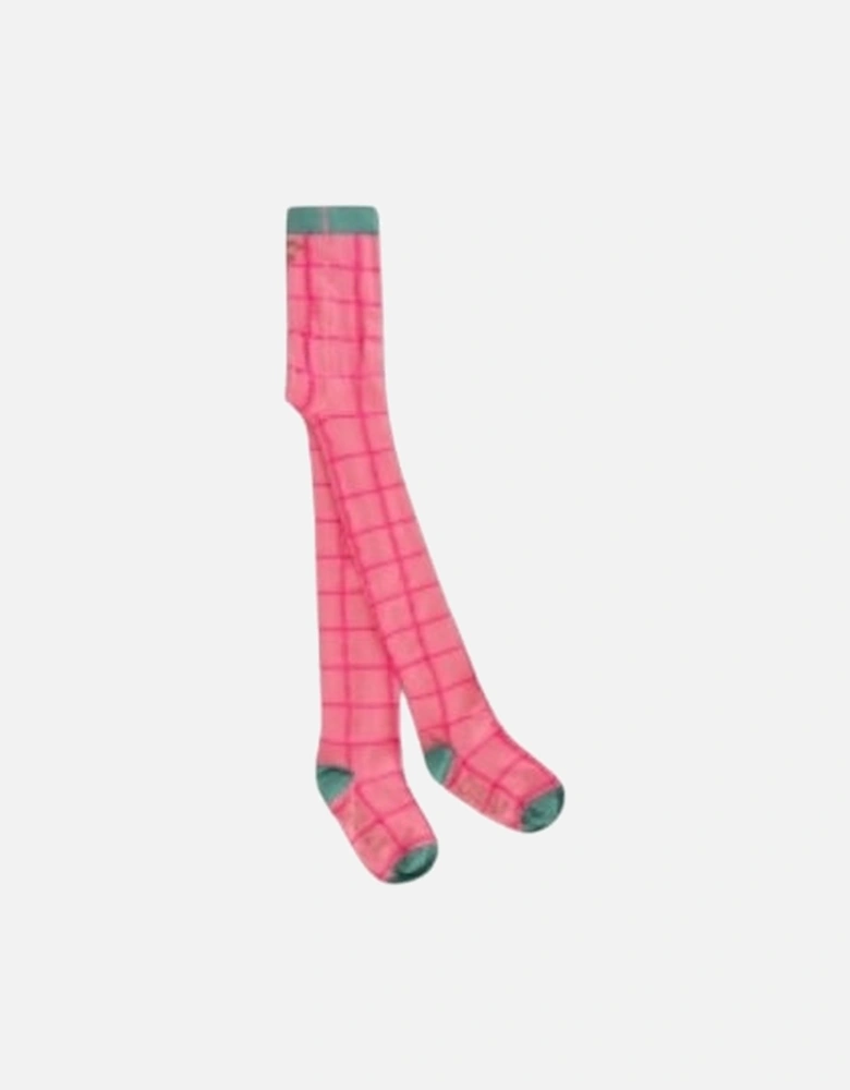 Girls Pink Pattern Tights