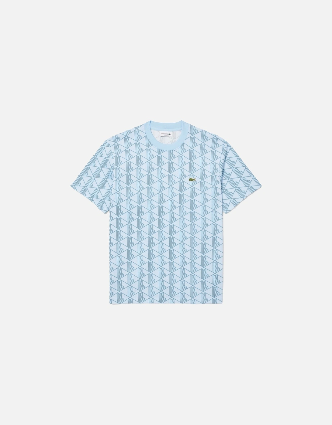 Monogram Cotton T-Shirt Blue, 5 of 4