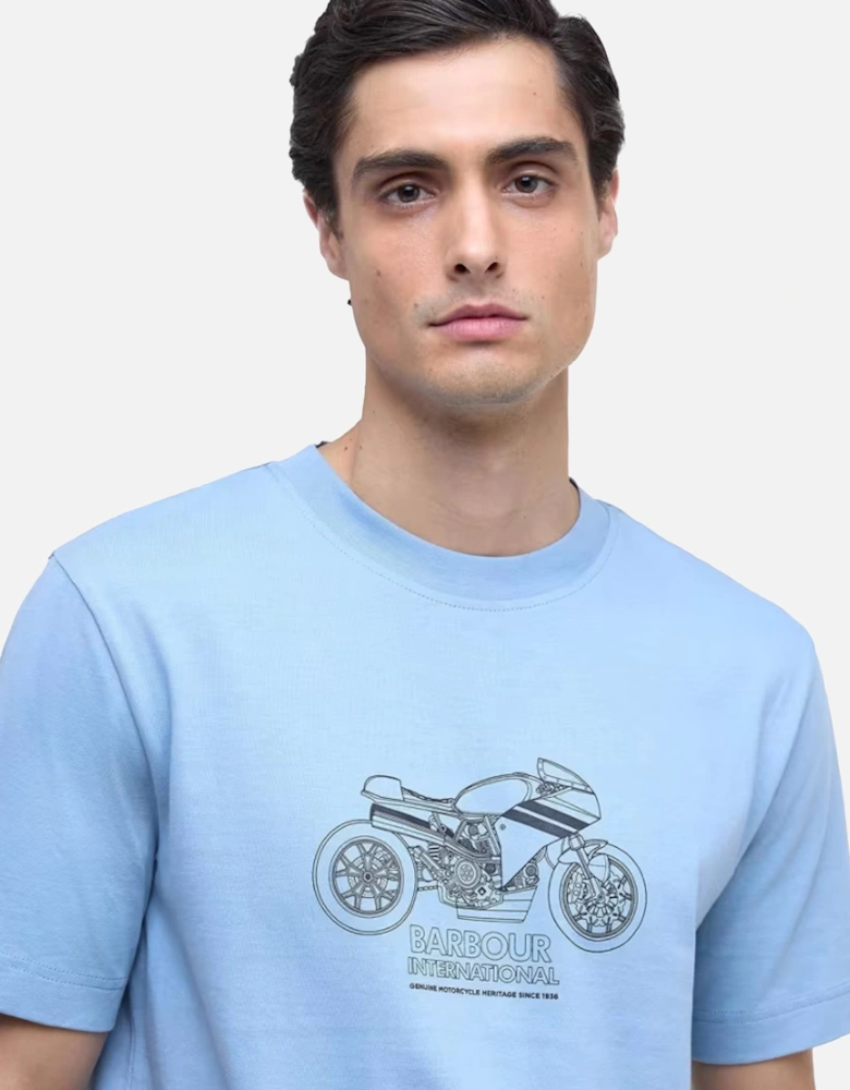 Topher Motorbike T-Shirt Cool Blue
