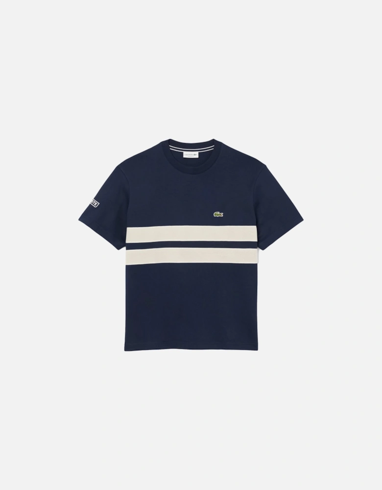 Heavy Jersey Mesh Band T-Shirt Midnight Blue