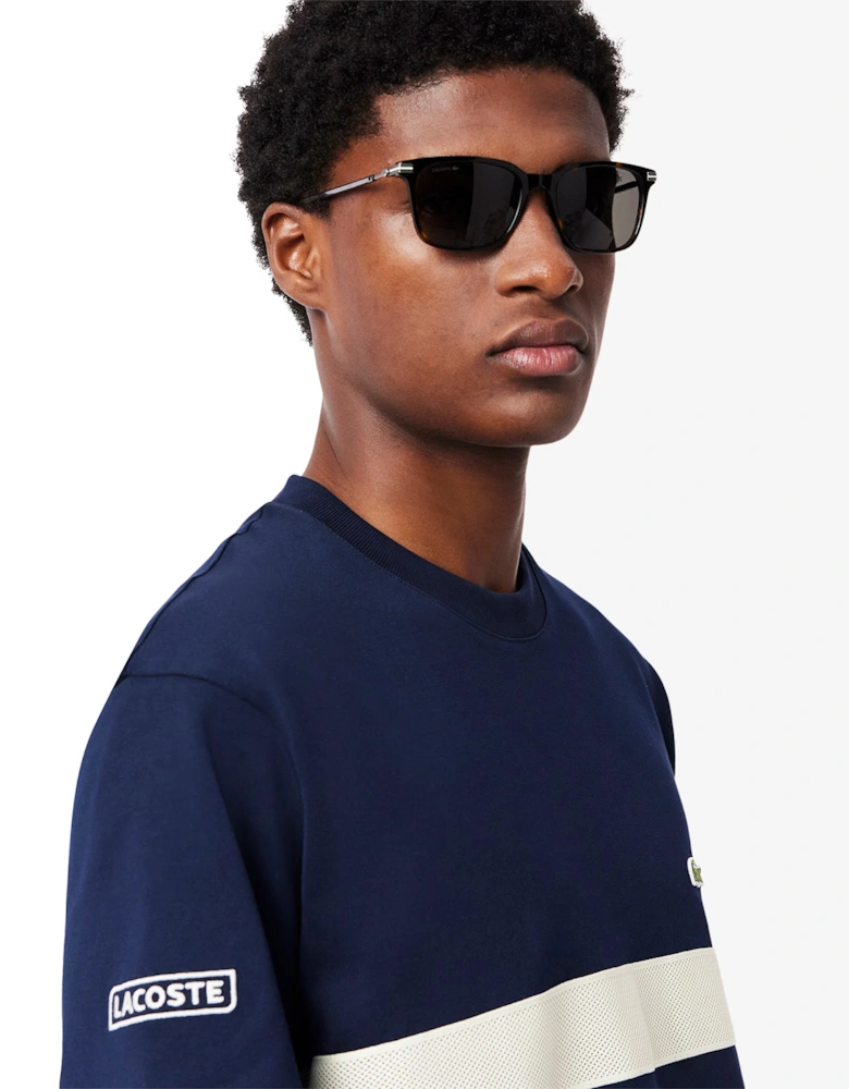 Heavy Jersey Mesh Band T-Shirt Midnight Blue