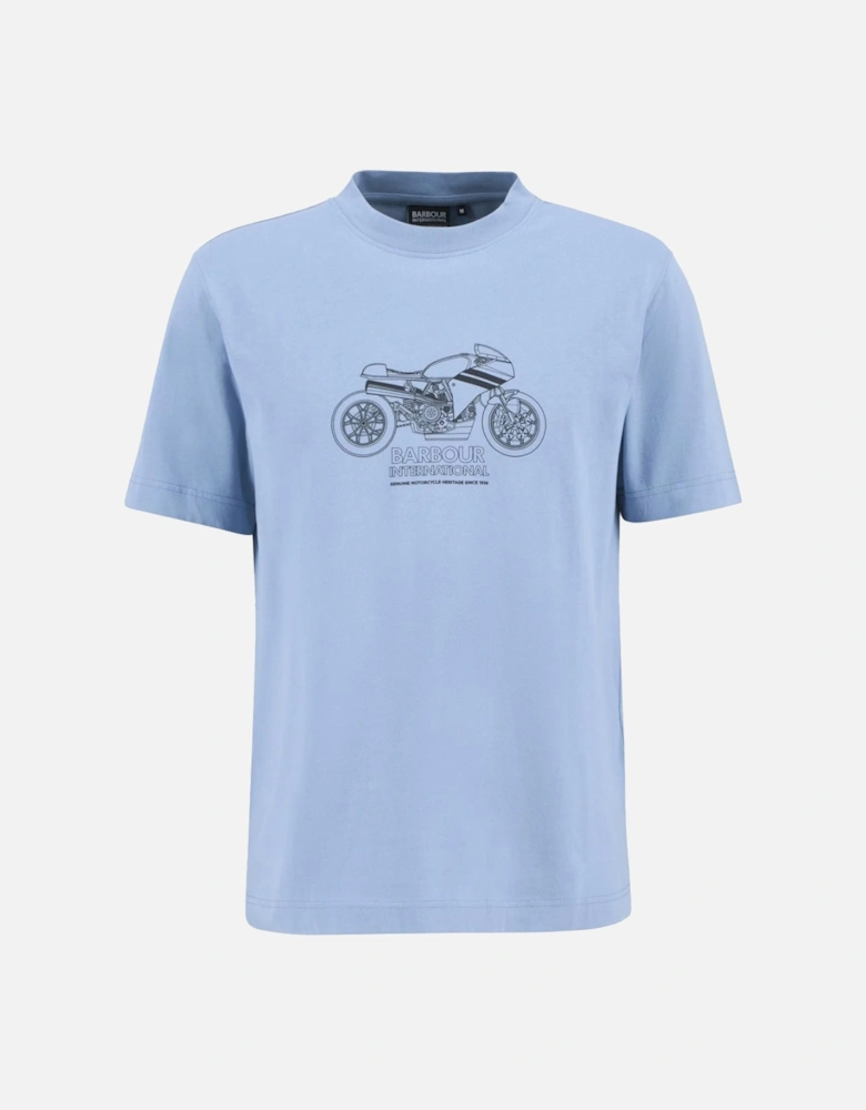 Topher Motorbike T-Shirt Cool Blue