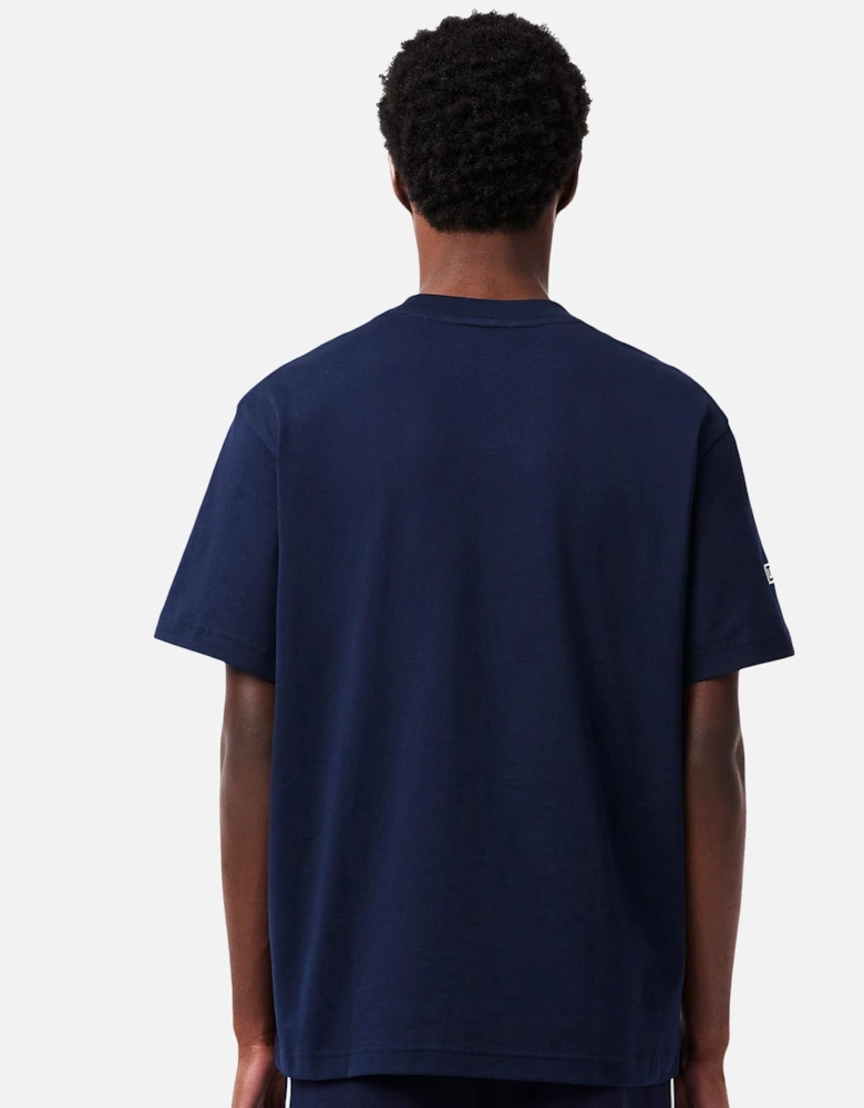 Heavy Jersey Mesh Band T-Shirt Midnight Blue