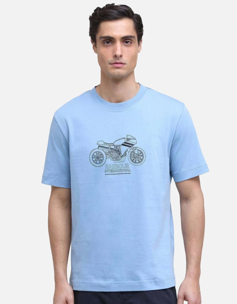 Topher Motorbike T-Shirt Cool Blue