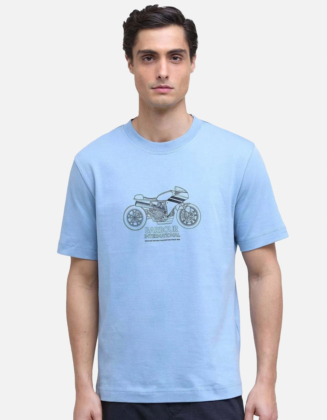 Topher Motorbike T-Shirt Cool Blue