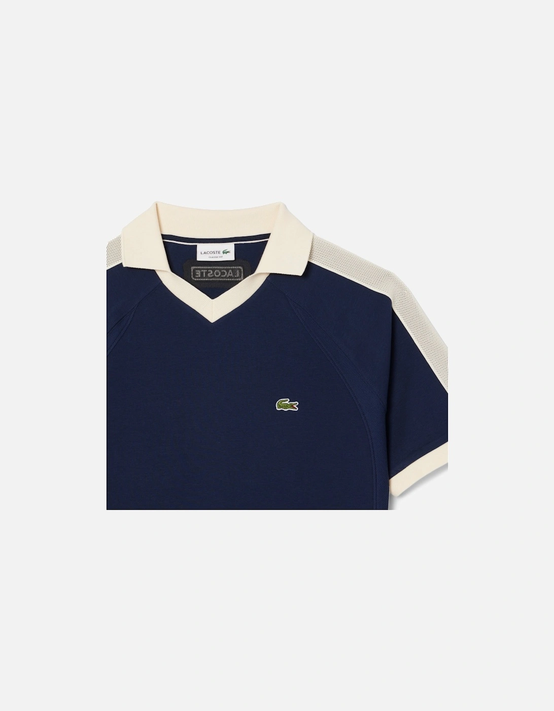Classic Fit Pique Panel Polo Shirt Midnight Blue