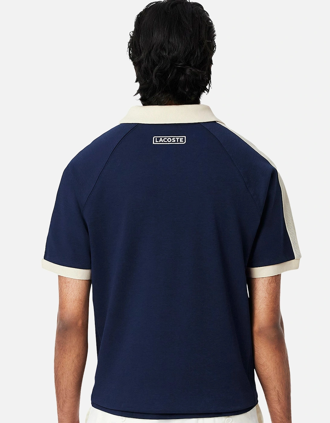 Classic Fit Pique Panel Polo Shirt Midnight Blue