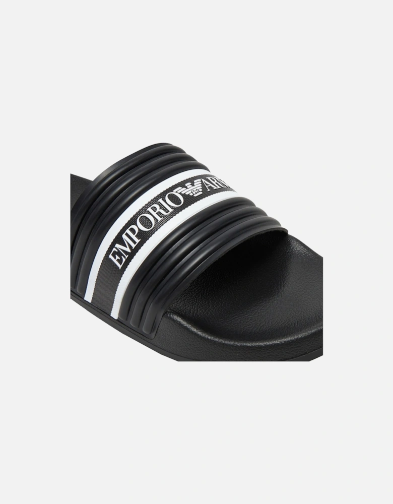 Logo Tape Slides Black/White