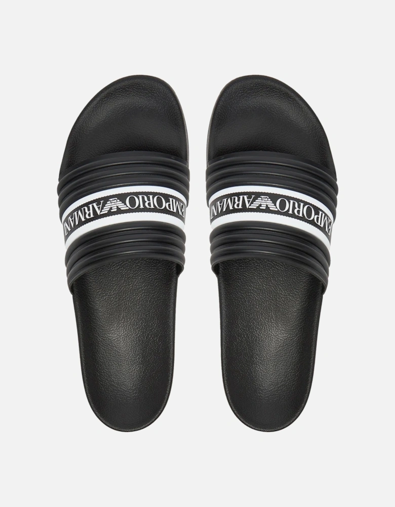 Logo Tape Slides Black/White
