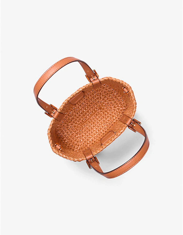 Quinn Extra-Small Crocheted Straw Crossbody Bag