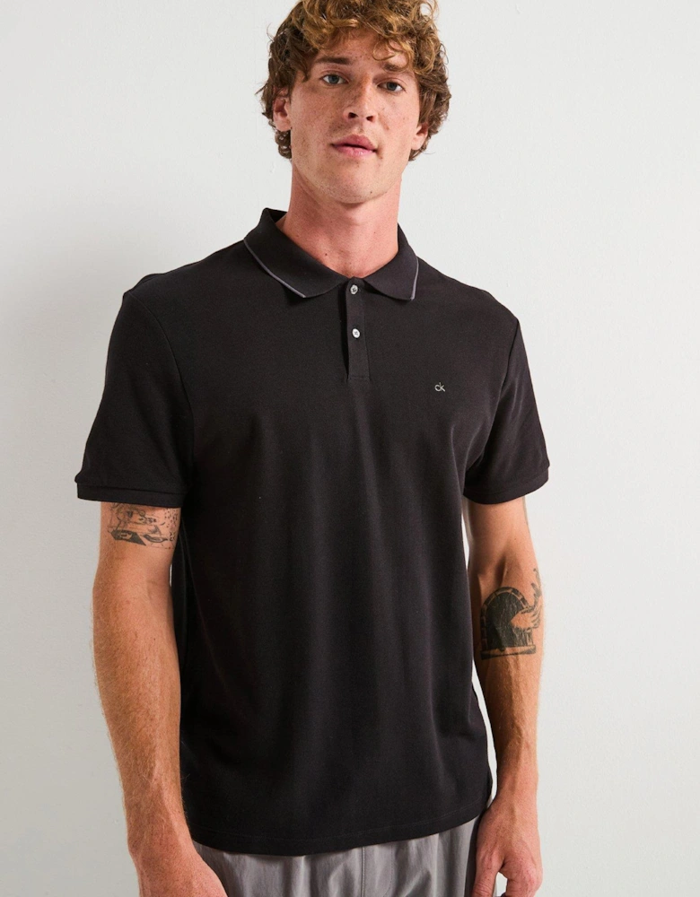 Refined Classic Tipped Polo Shirt - Beige