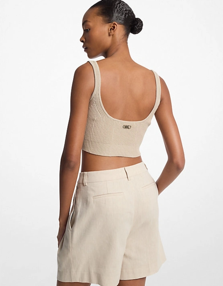 Ribbed Stretch Cotton Tank Top