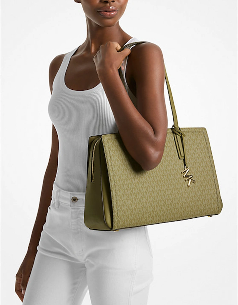 Laila Medium Signature Logo Tote Bag