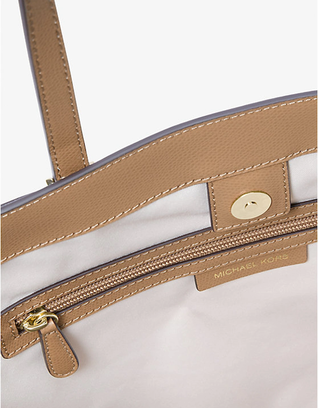 Taryn Large Signature Logo and Leather Tote Bag