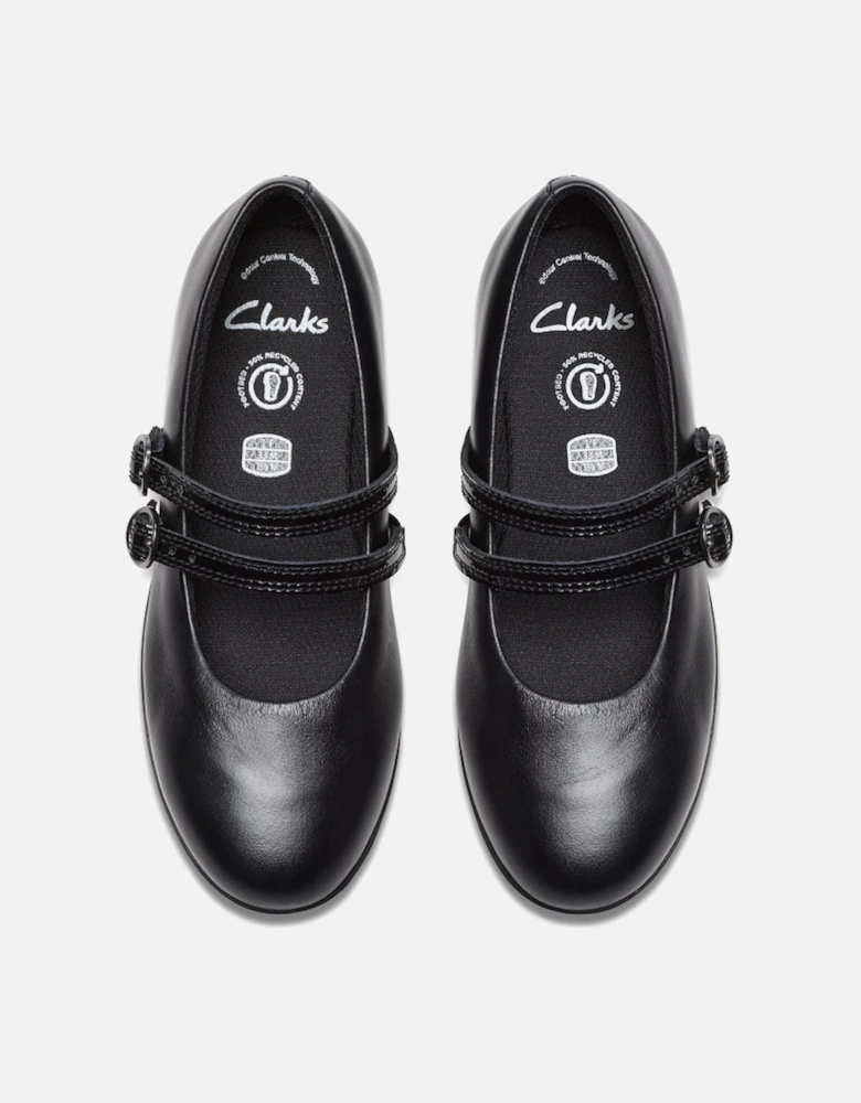 Finja Bar O Girls School Shoes