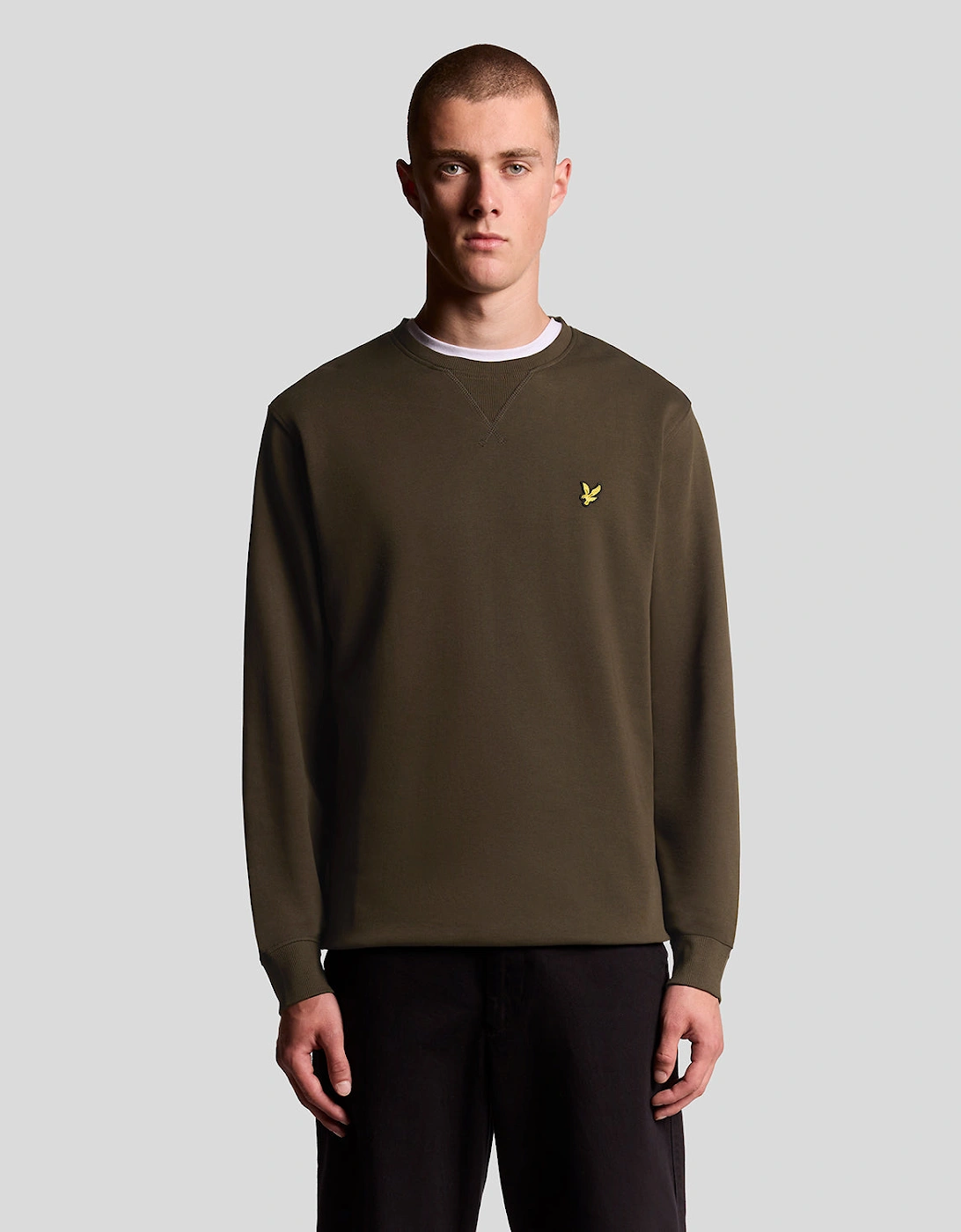 Lyle & Scott Mens Sweatshirt ML424VOG - W485 Olive, 2 of 1