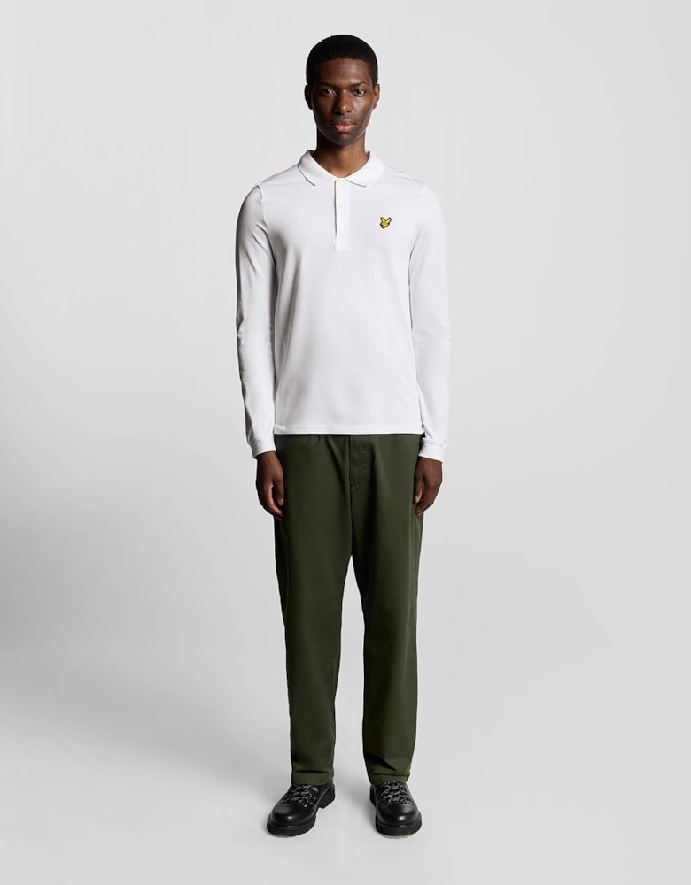 Long Sleeve Cotton Polo Shirt