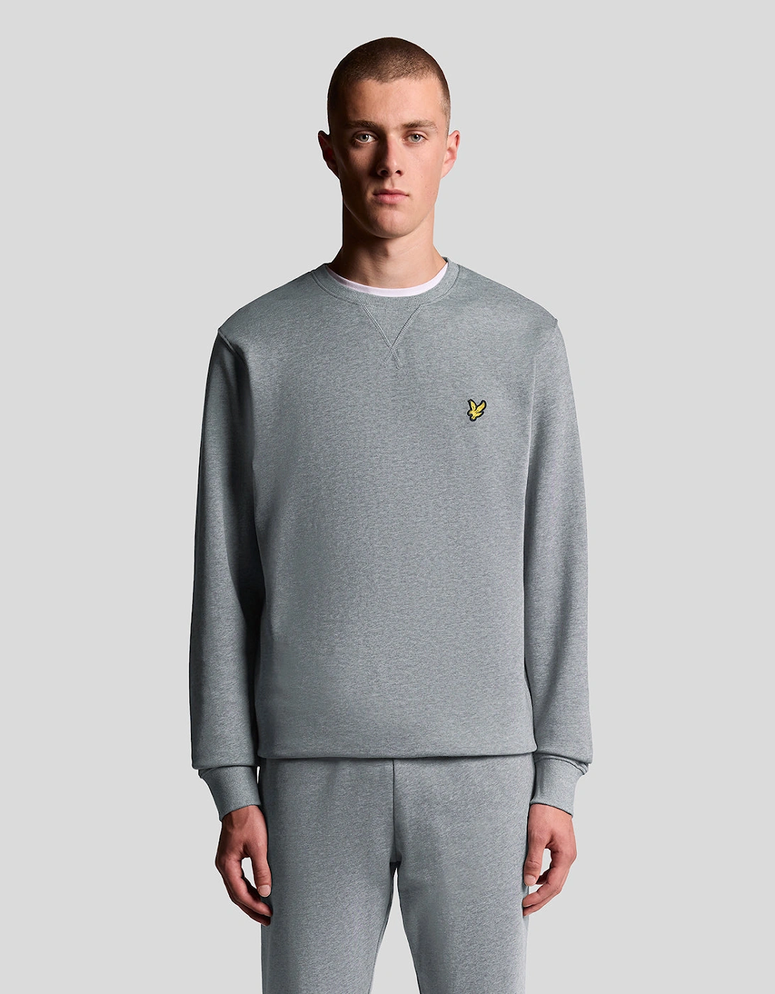 Lyle And Scott Men's Grey Cotton Crew Neck Sweatshirt  Xl