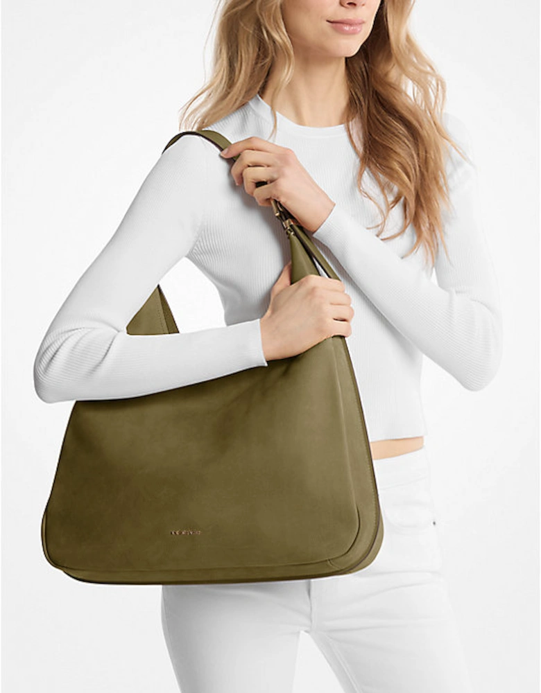 Nolita Large Nubuck Hobo Shoulder Bag