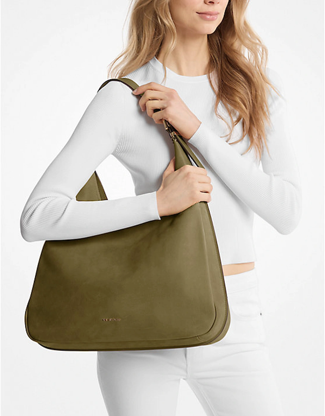 Nolita Large Nubuck Hobo Shoulder Bag
