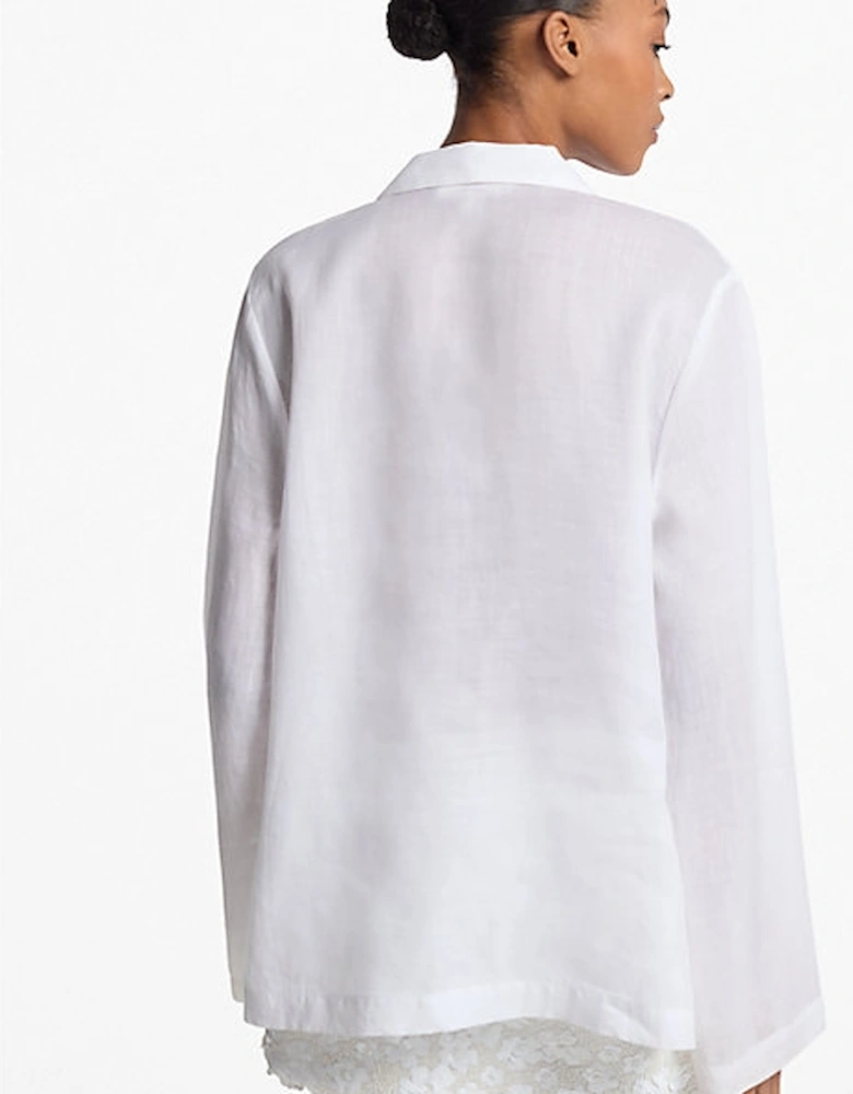 Ramie Collared Tunic Top