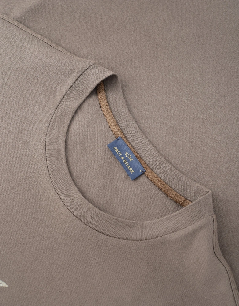 Printed Logo Jersey T-shirt Brown