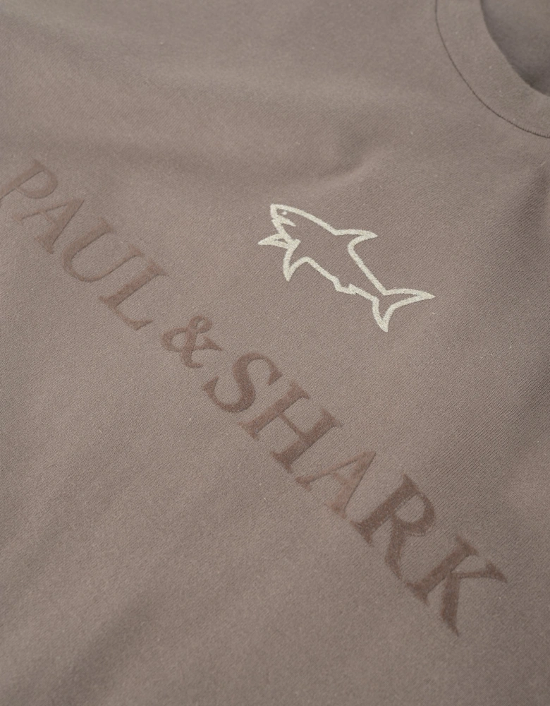 Printed Logo Jersey T-shirt Brown