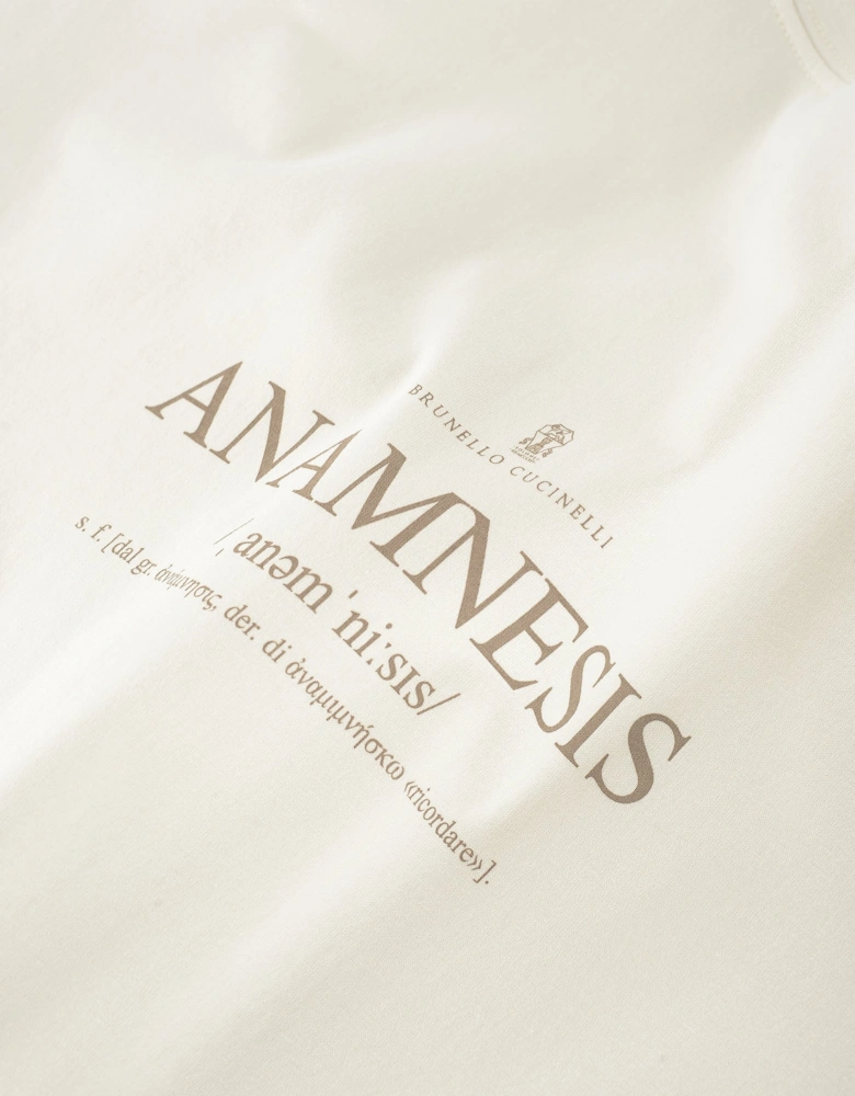 Anamnesis Text T-shirt Beige