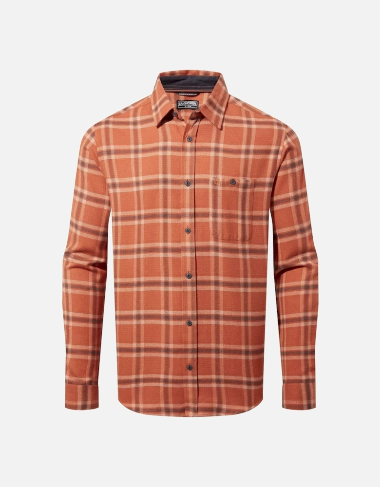 Mens Checked Long-Sleeved Shirt