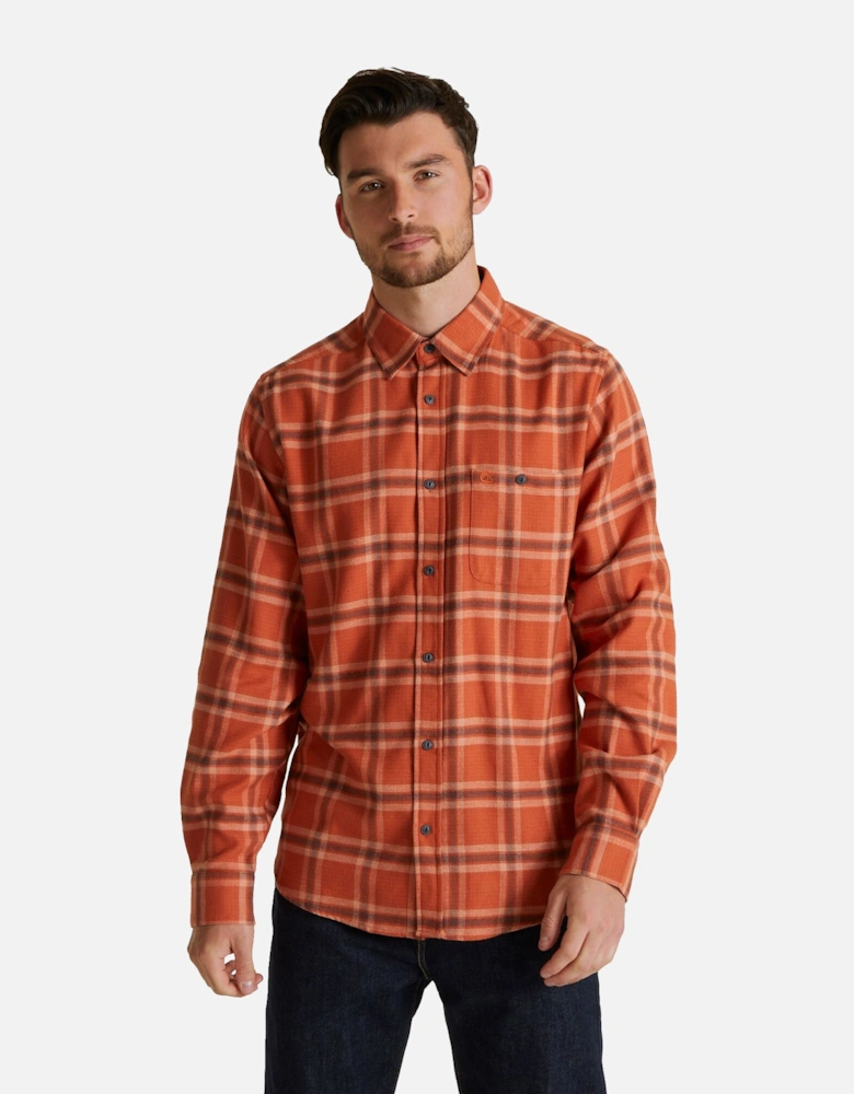 Mens Checked Long-Sleeved Shirt