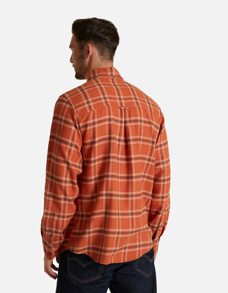 Mens Checked Long-Sleeved Shirt