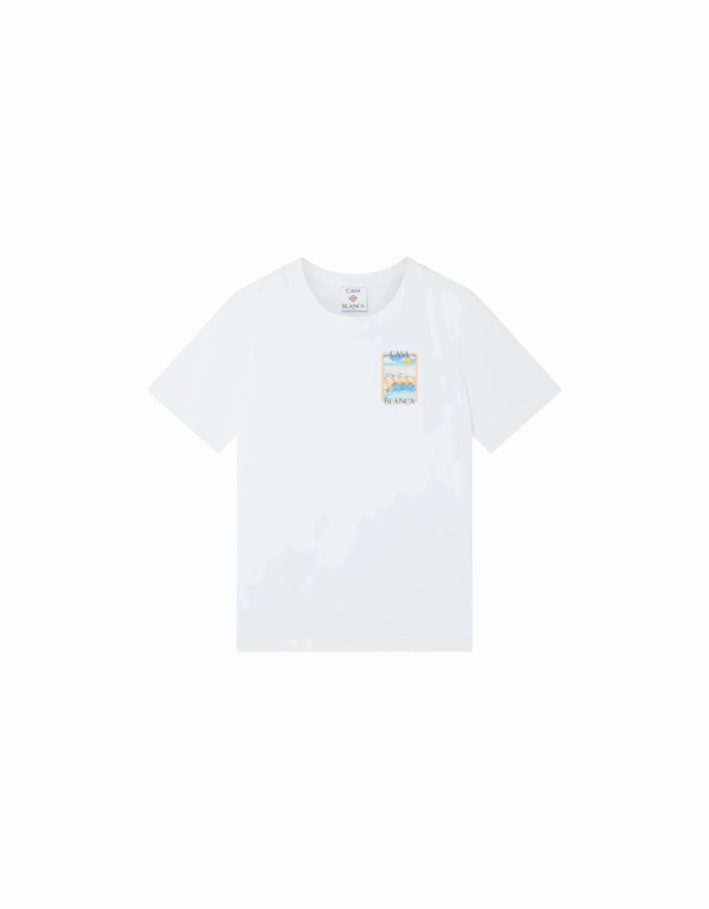 Men T Shirts Surreal Pool Graphic Short Sleeve Crew Neck Summer Tee