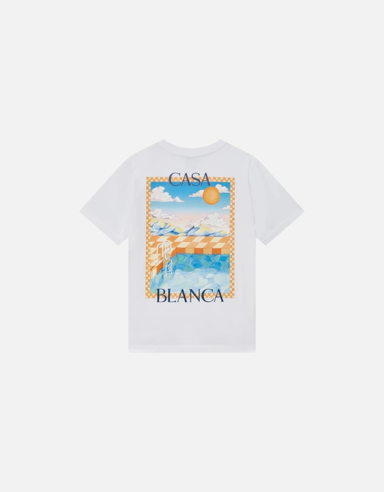 Men T Shirts Surreal Pool Graphic Short Sleeve Crew Neck Summer Tee