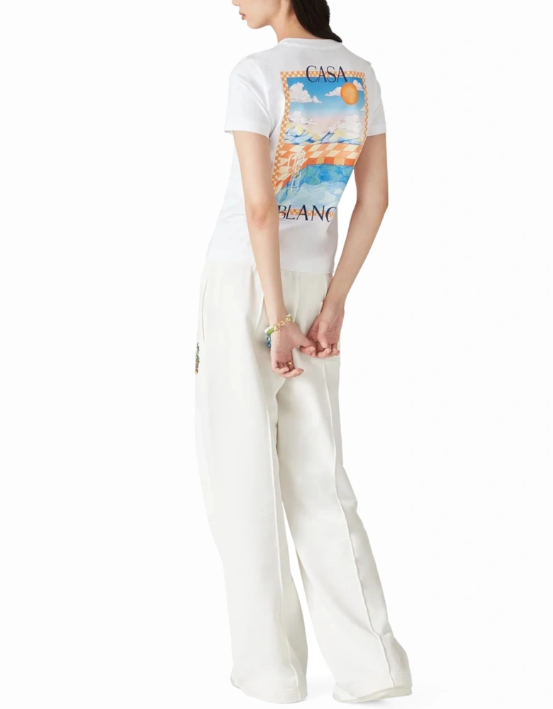 Womens T Shirts Surreal Pool Short Sleeve Crew Neck