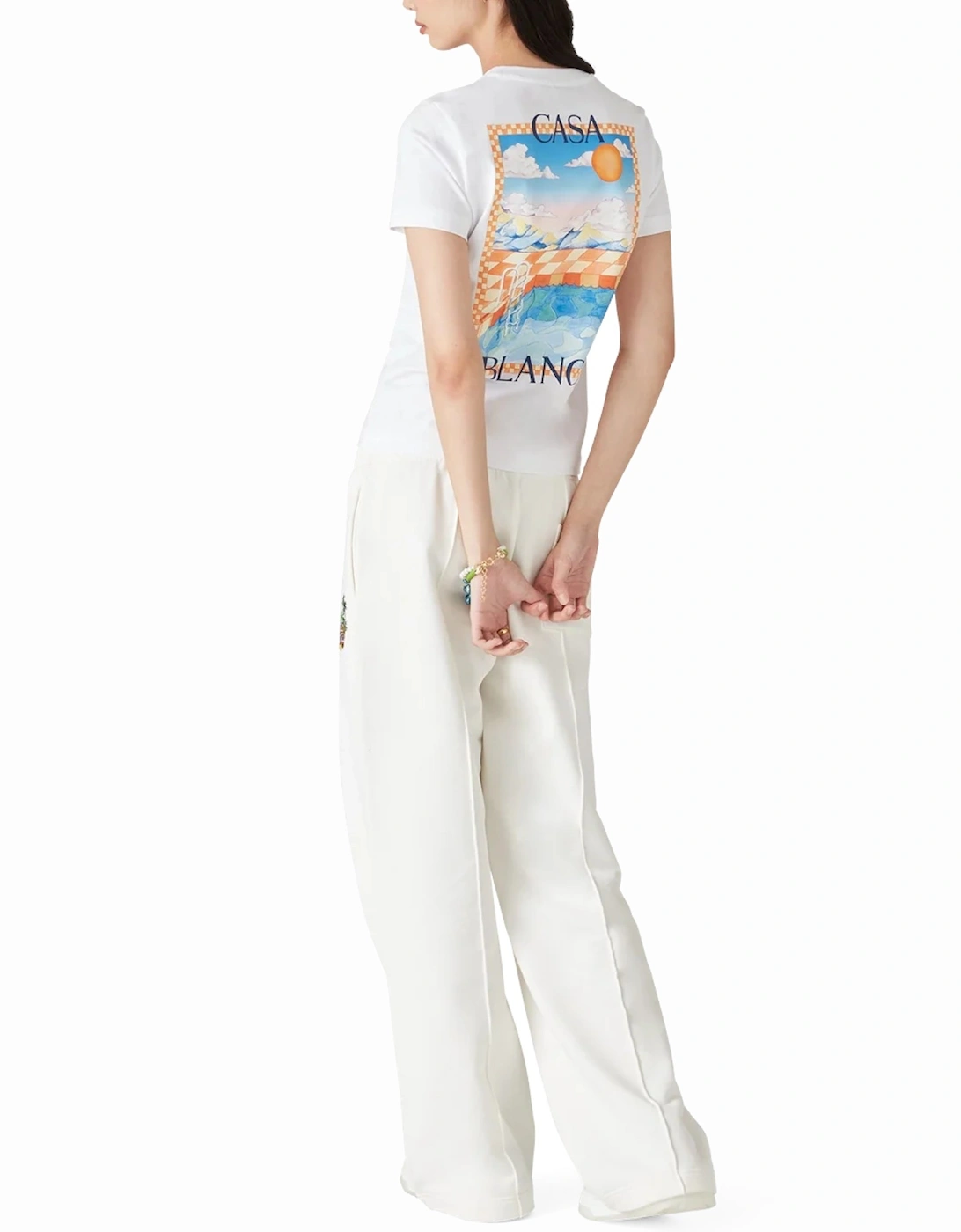 Womens T Shirts Surreal Pool Short Sleeve Crew Neck