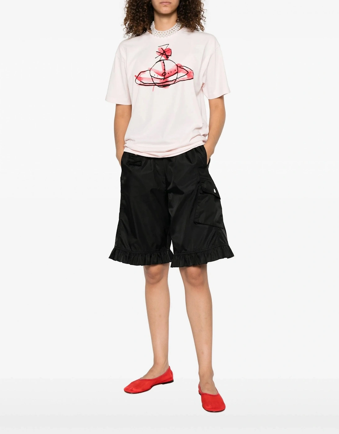 Drawn Orb Classic T-shirt Pink