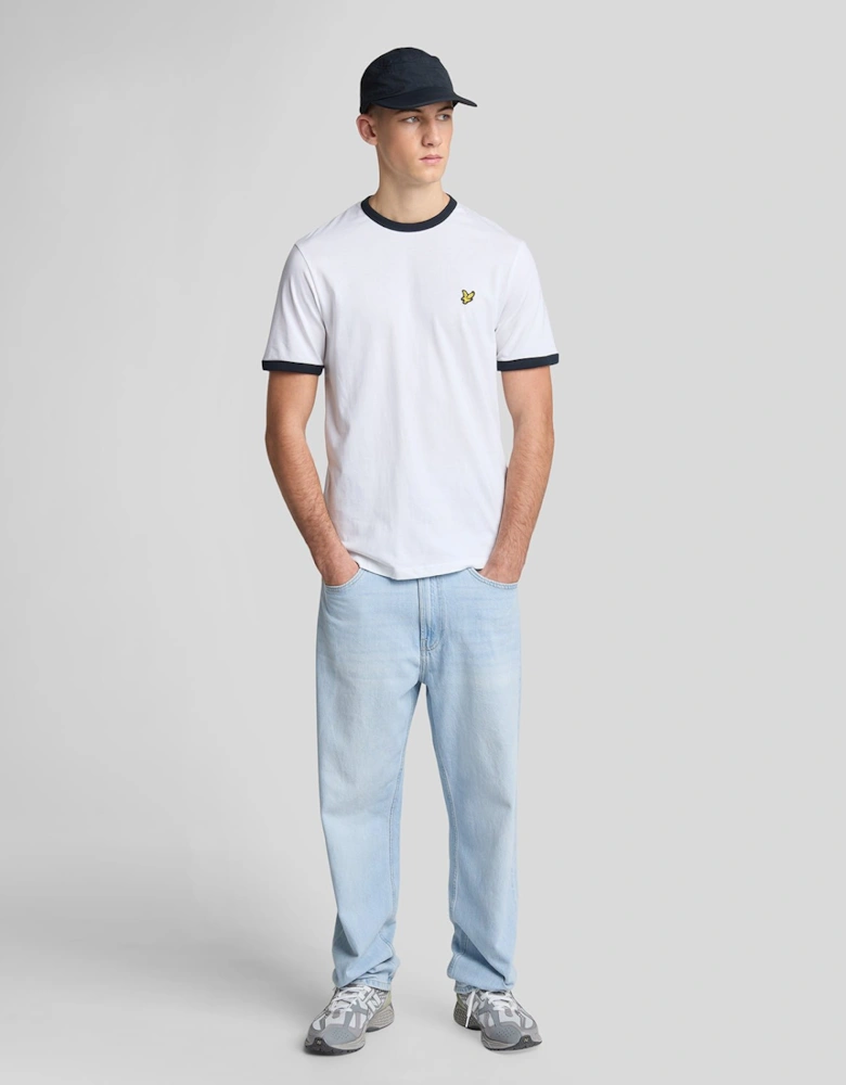 Ringer Cotton Crew Neck T-Shirt