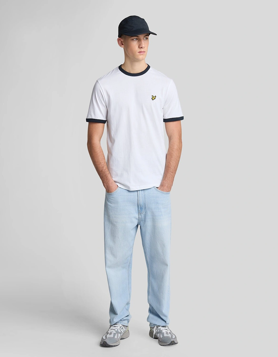 Ringer Cotton Crew Neck T-Shirt
